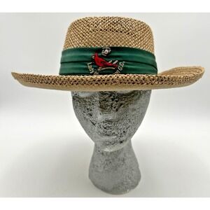 Firethorn Straw Hat Lady Bird Johnson Texas Golf Course Wide Brim OSFM